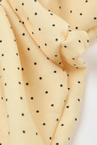 Light yellow tiny polka dot square scrunchie_2