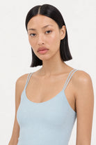Light blue thin ribbed strappy knit tank_5