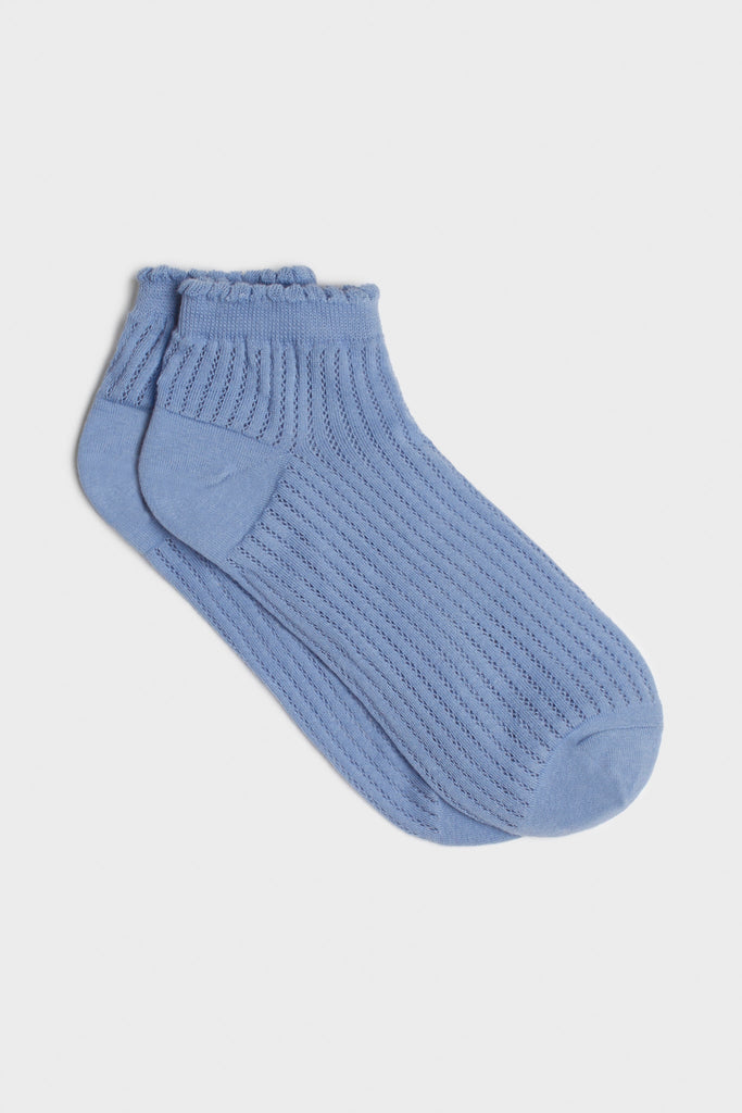 Light blue ribbed soft trim ankle socks_3