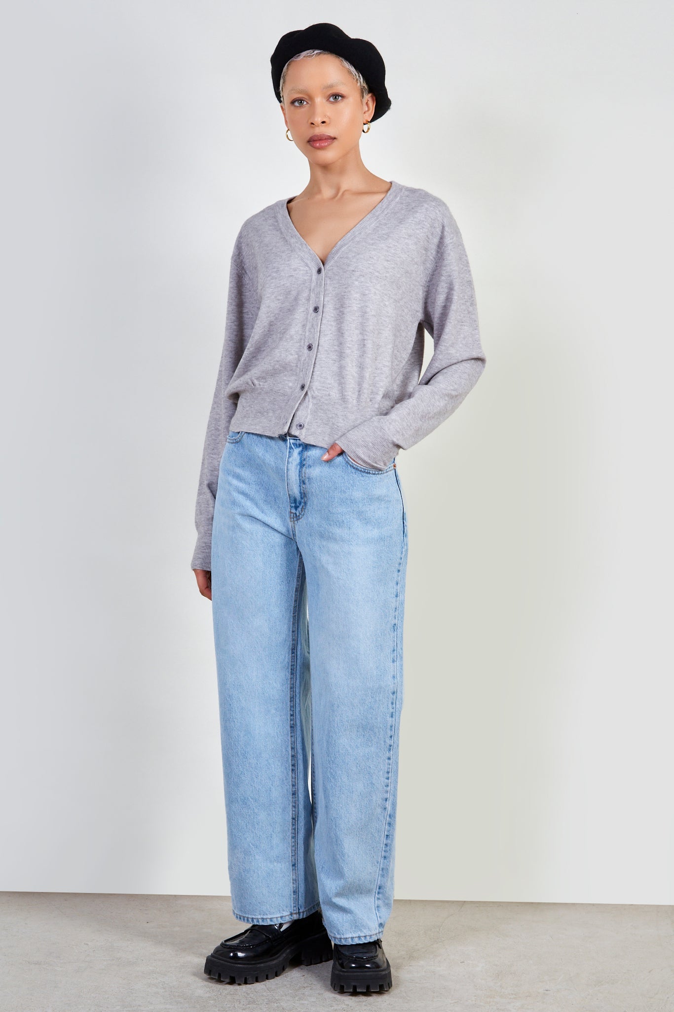 Light grey cashmere blend cardigan_2