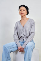 Light grey cashmere blend cardigan_5