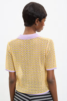 Lilac and yellow mix knit polo_2