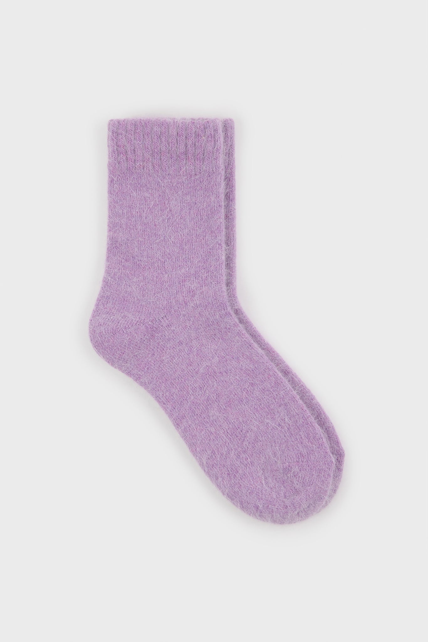 Bright angora ribbed ankle trim socks - Set of 5_3