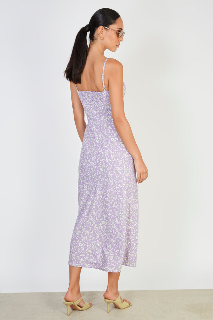 Lilac floral print maxi dress_2