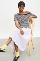 Lilac seersucker pleated skirt_5