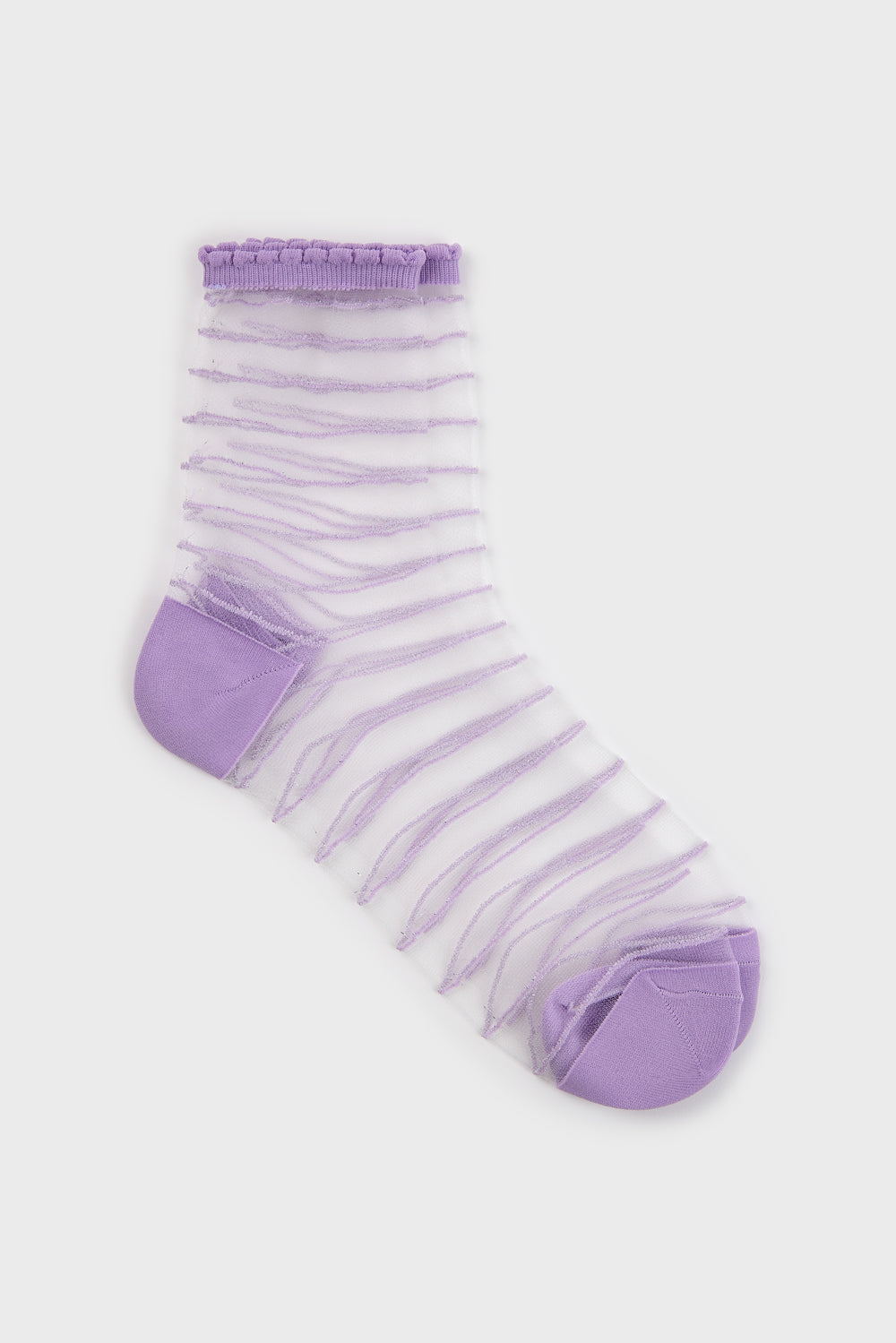 Lilac sheer horizontal stripe socks_3