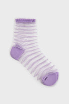 Sheer horizontal stripe sock - Set of 5
