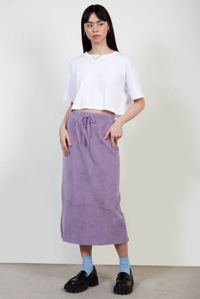 Lilac ribbed velvet skirt_2