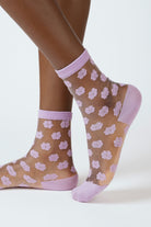 Lilac sheer tiny flower socks_1