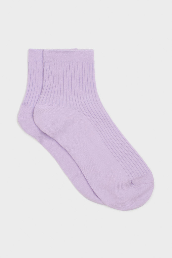 Lilac short cotton blend socks_3