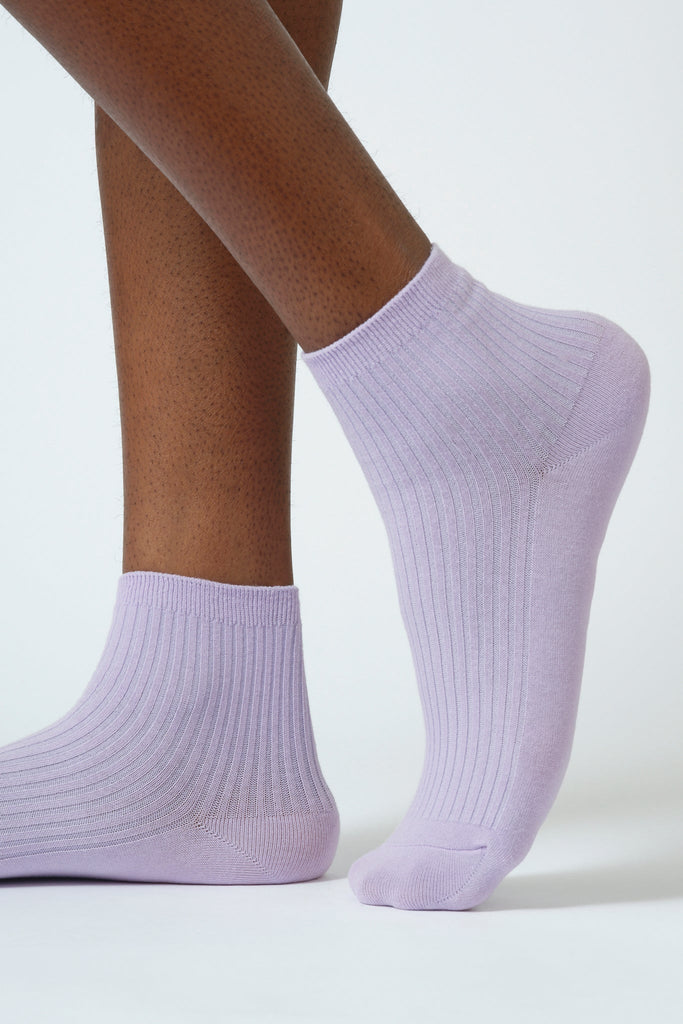 Lilac short cotton blend socks_1