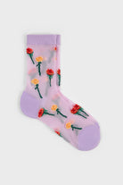 Stemmed roses sheer socks - Set of 3