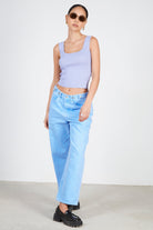 Lilac thick strap knit tank_3