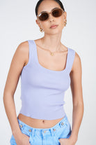 Lilac thick strap knit tank_1