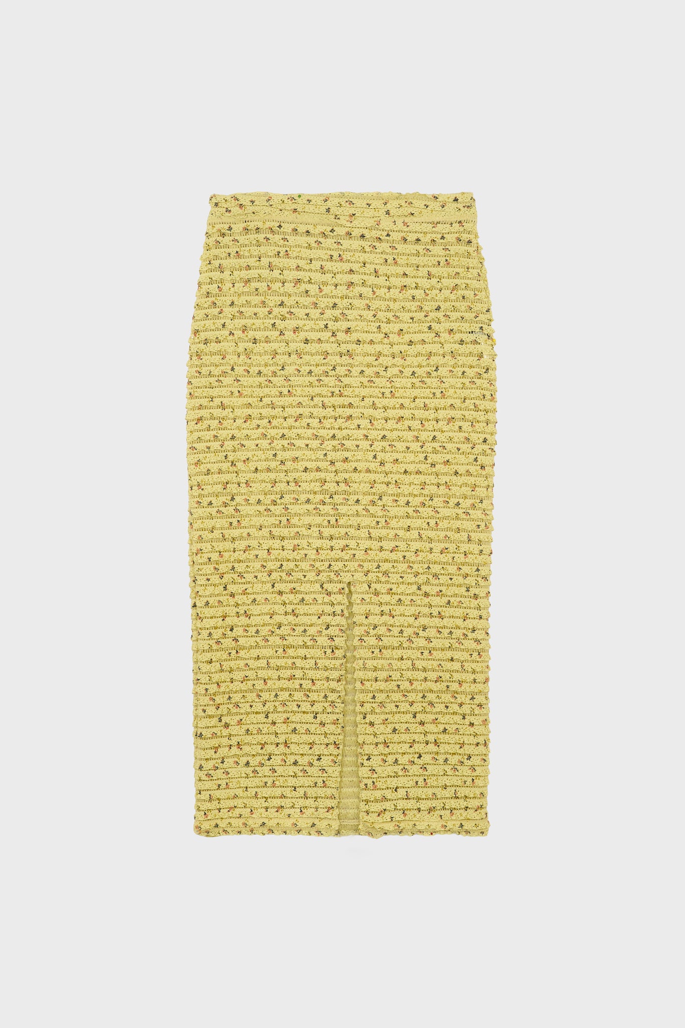 Lime green tiered floral lace pencil skirt_2