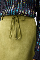 Lime green vegan suede mini skirt_3