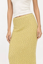Lime green tiered floral lace pencil skirt_5