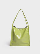 Lime green high shine PVC tote bag_6