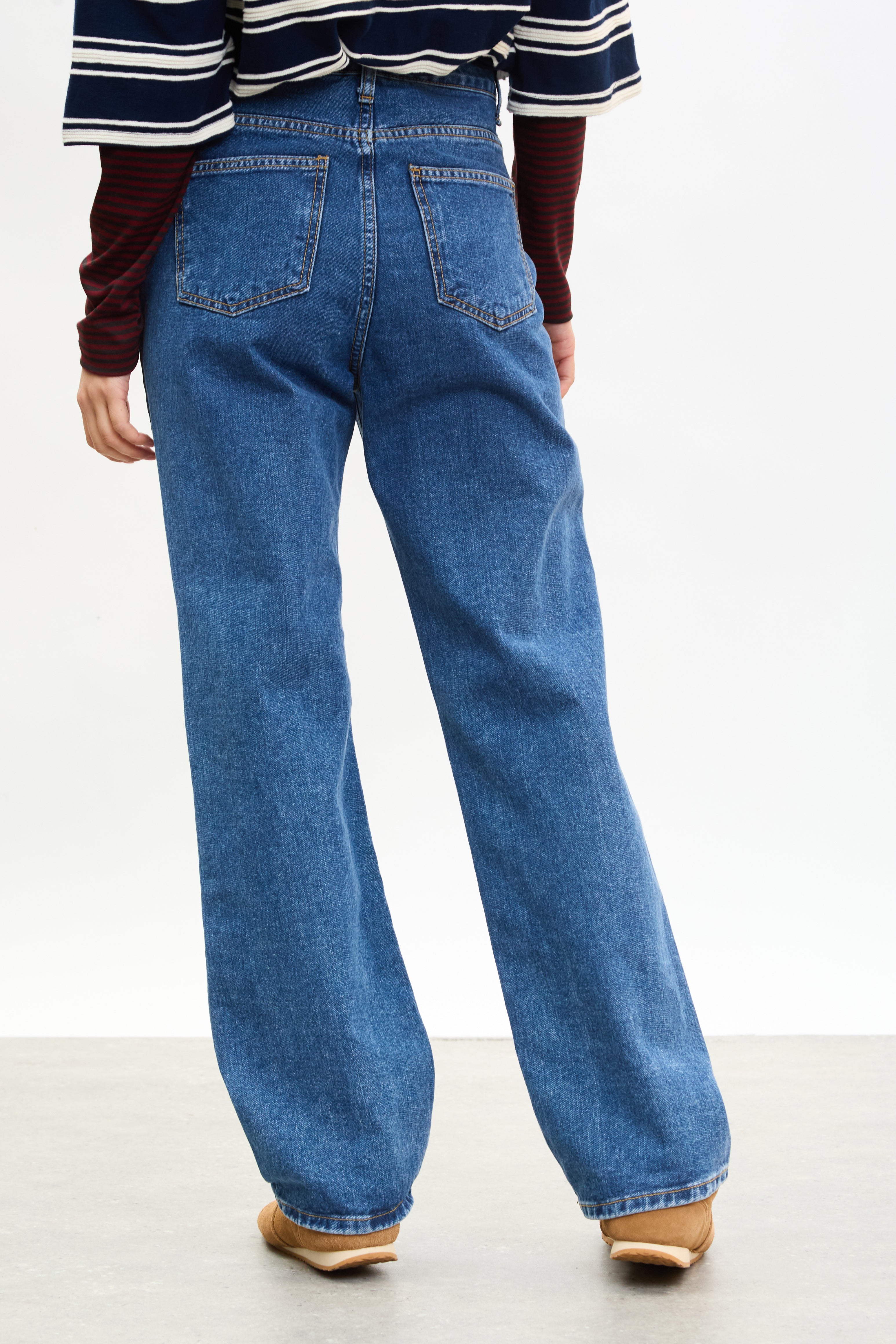 Mid blue baggy straight leg jeans_2