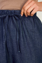 Mid blue denim tie front denim trousers_3