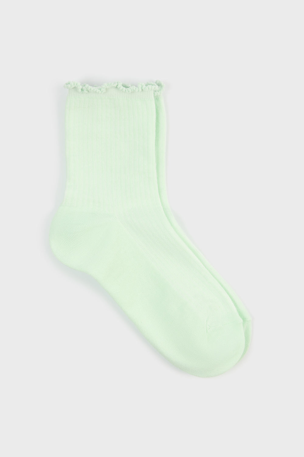 Mint green lettuce trim classic socks_3