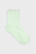 Mint green lettuce trim classic socks_3