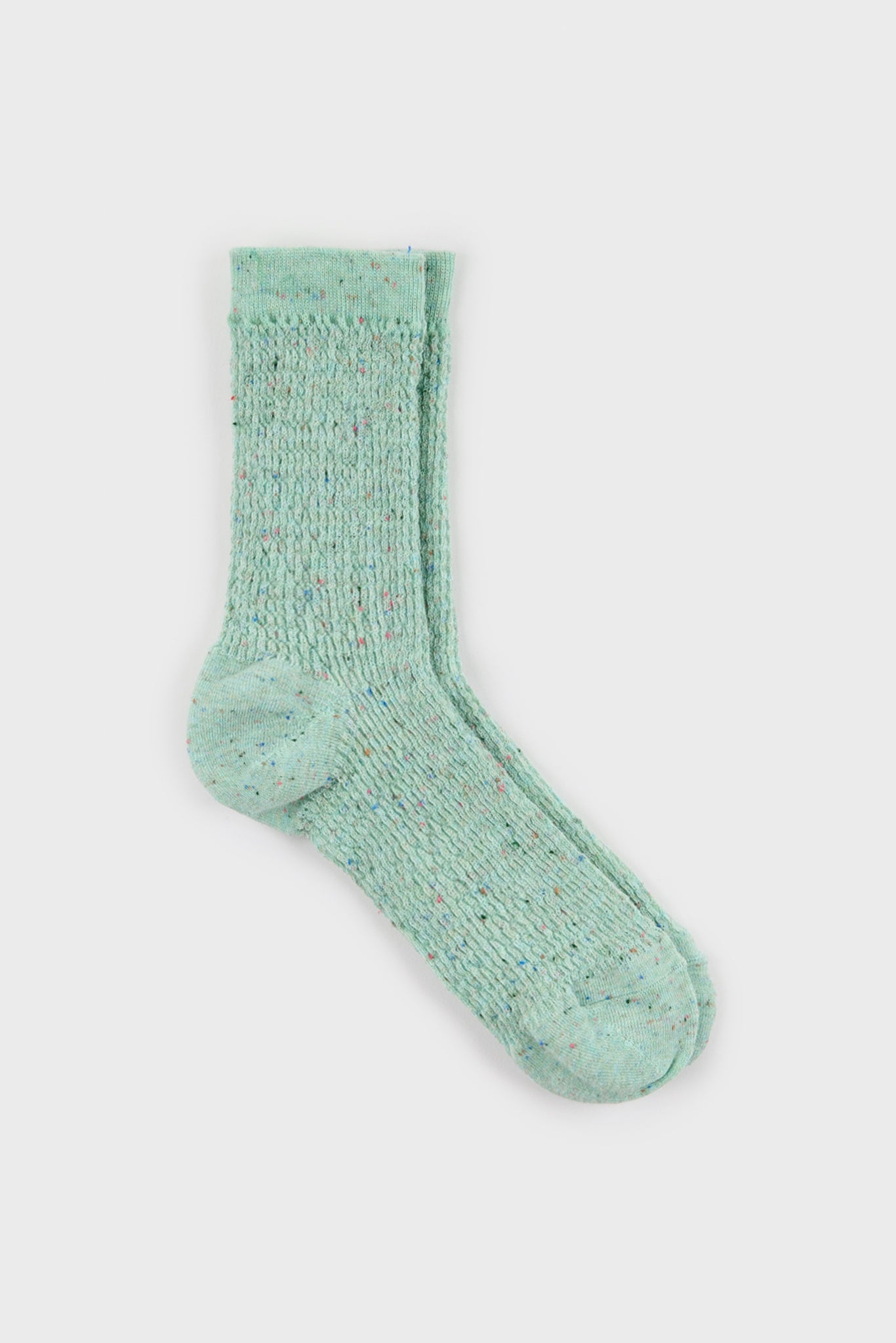 Mint green rainbow fleck scrunch stretch socks_3