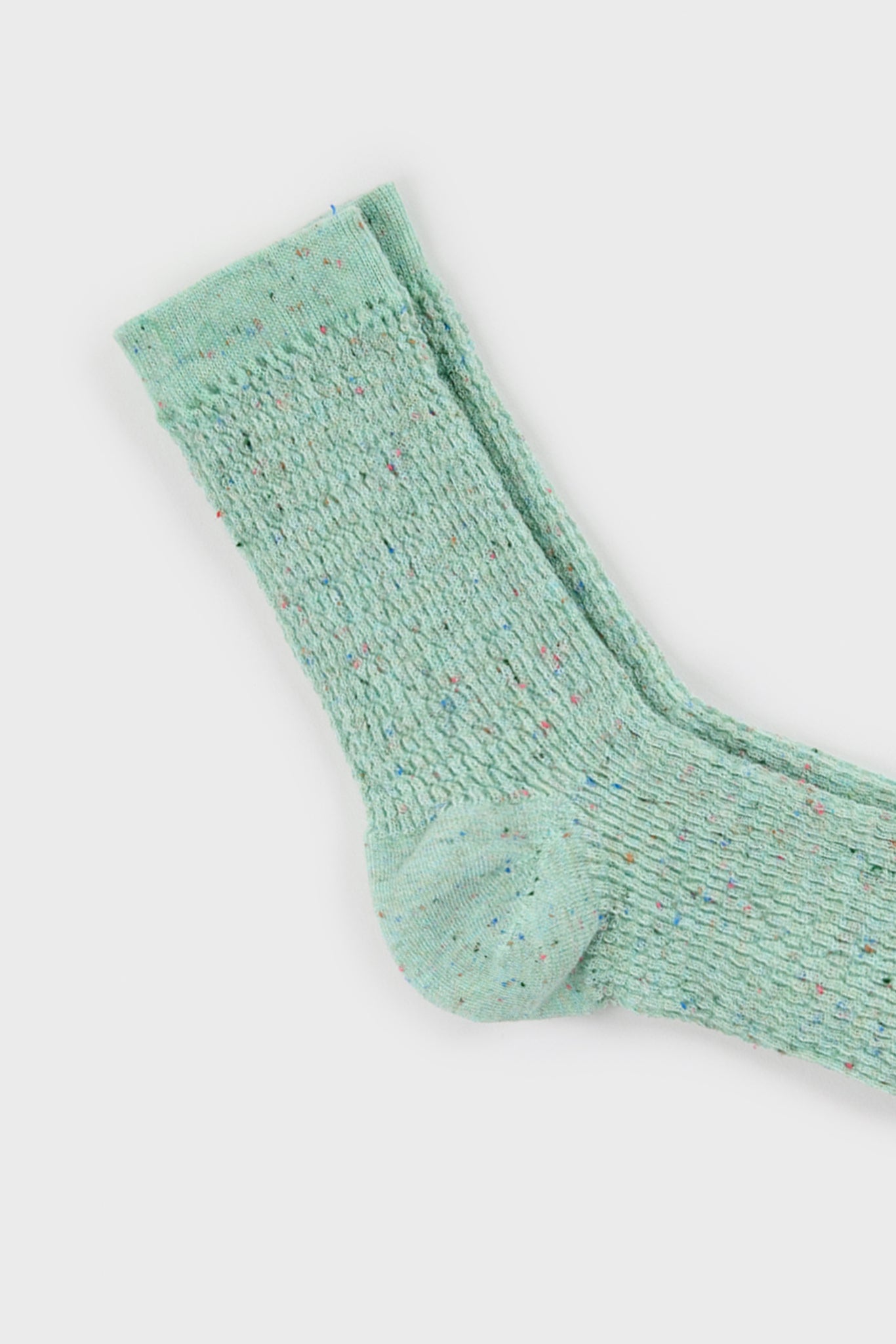 Mint green rainbow fleck scrunch stretch socks_4