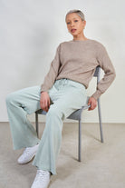 Mint green ribbed velvet trousers_5