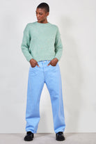 Mint green rainbow fleck smooth jumper_2