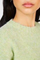 Mint green wool blend mix knit short sleeve jumper_3