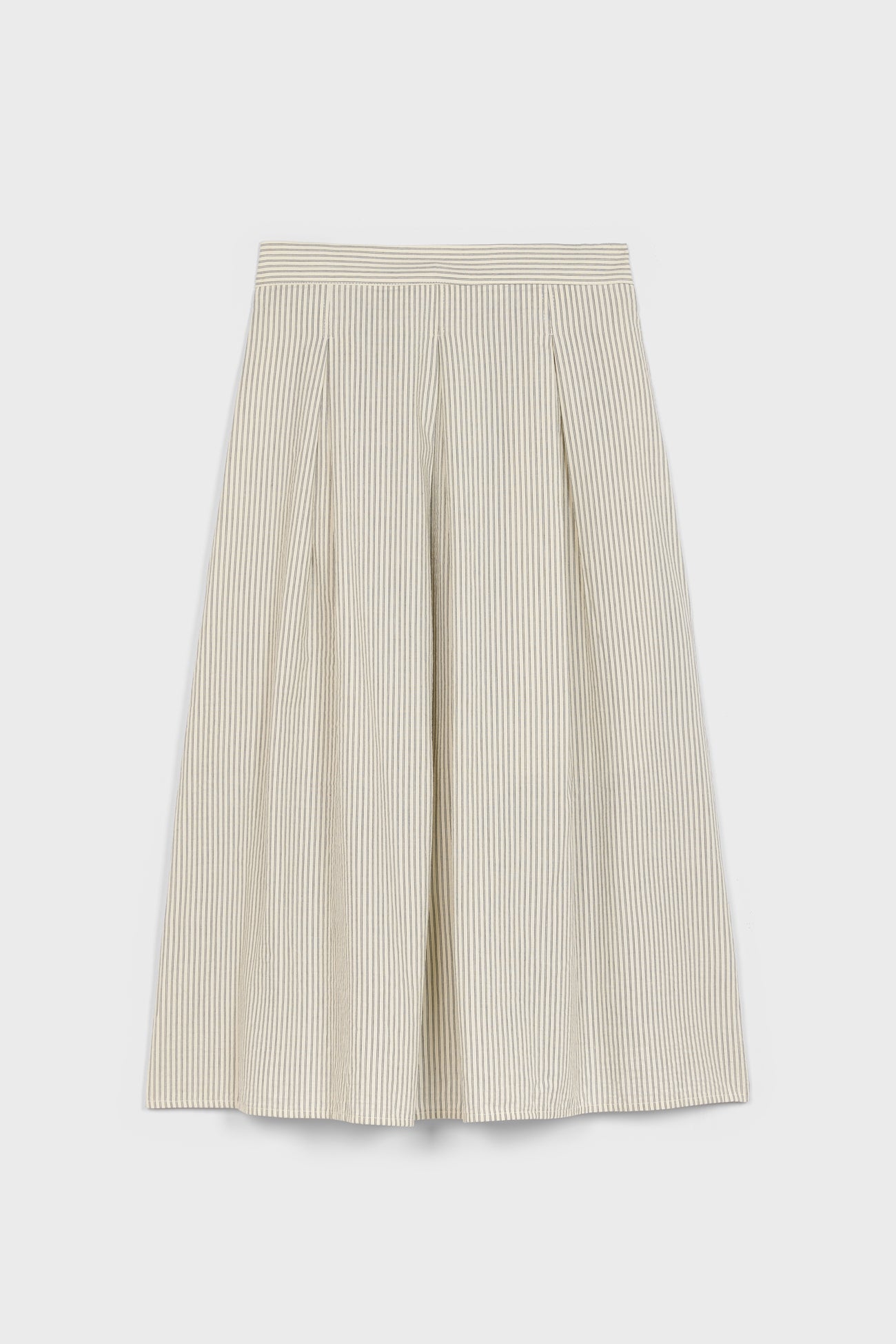 Grey and ivory striped seersucker skirt_6
