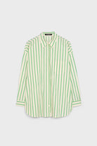 Ivory and green striped oversized shirt_6
