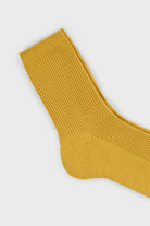 Mustard classic ribbed socks_2