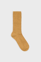 Mustard rainbow fleck ribbed socks_1