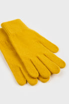 Mustard wool blend gloves_3
