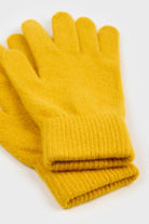 Mustard wool blend gloves_4