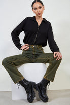 Mustard wide leg jeans_5