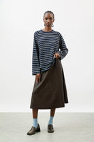 Navy and ivory multi stripe raglan sleeve top_5