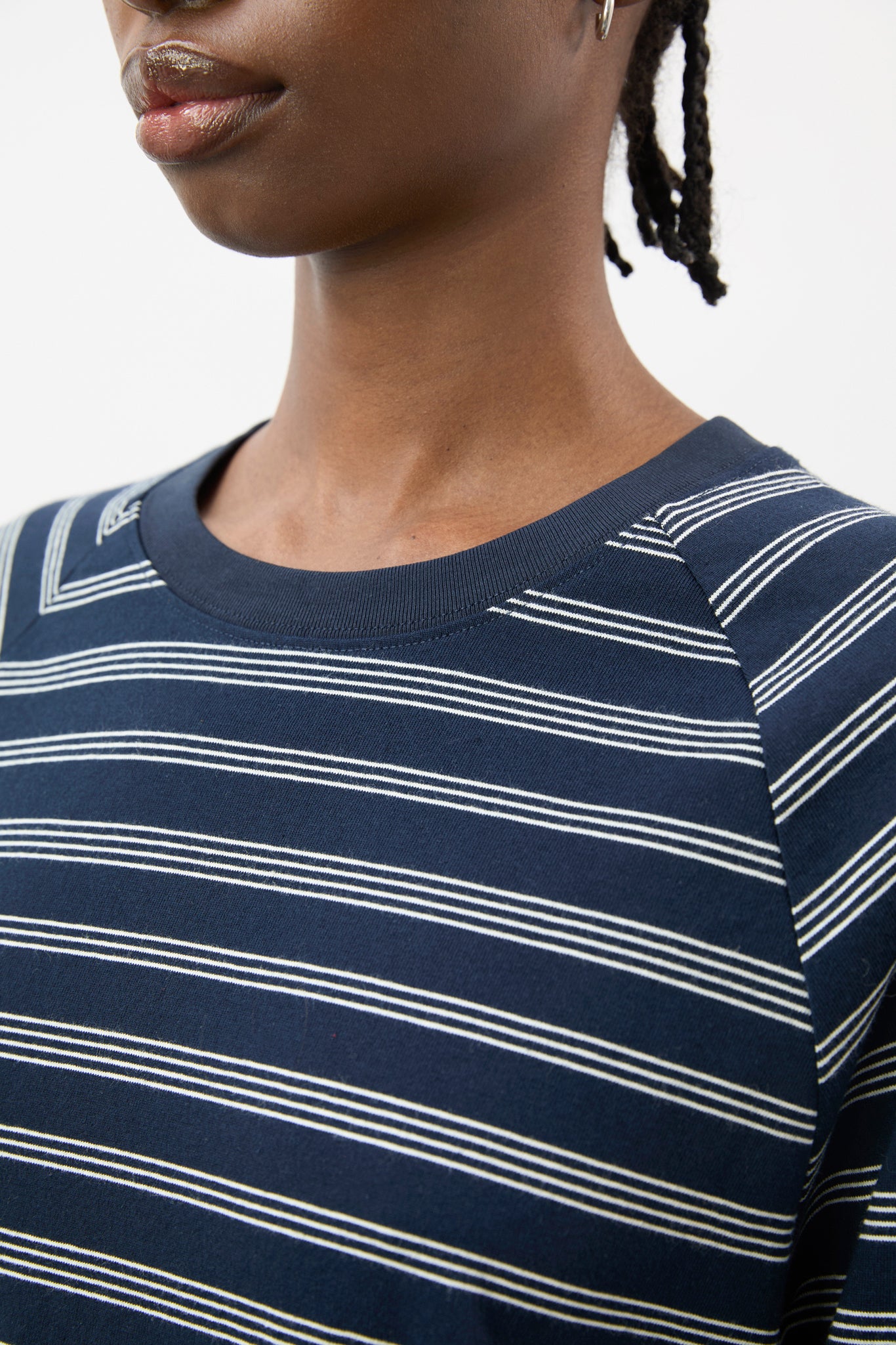 Navy and ivory multi stripe raglan sleeve top_3