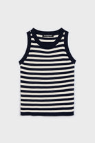 Navy and white horizontal stripe long knit tank_6