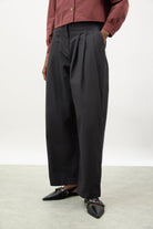 Navy multipleat trousers_1