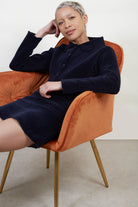 Navy textured shirt_5