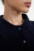 Navy textured shirt_4