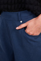 Navy wide leg pocket trousers_5