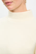 Ivory micro ribbed mock neck top_3