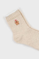 Oatmeal white trim tiny gingerbread man socks_2