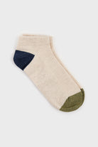 Oatmeal tricolor ankle socks_2