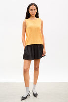 Orange wide neck knit tank_4