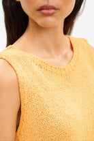 Orange wide neck knit tank_3